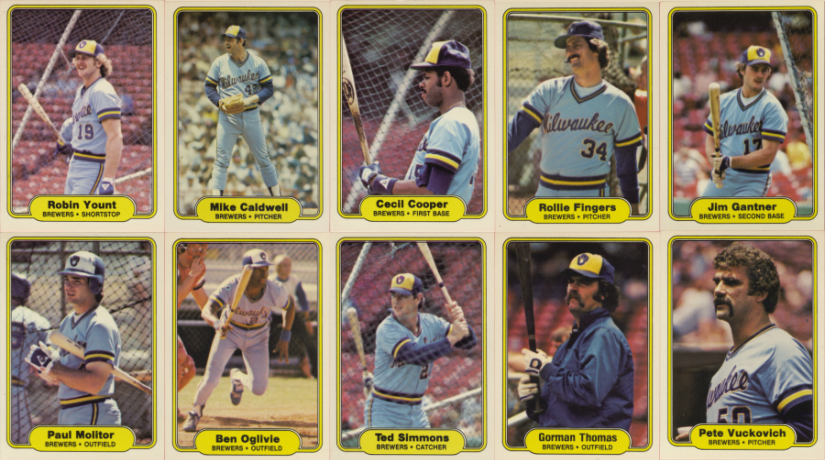 1982 Fleer Milwaukee Brewers - Brewers 1982